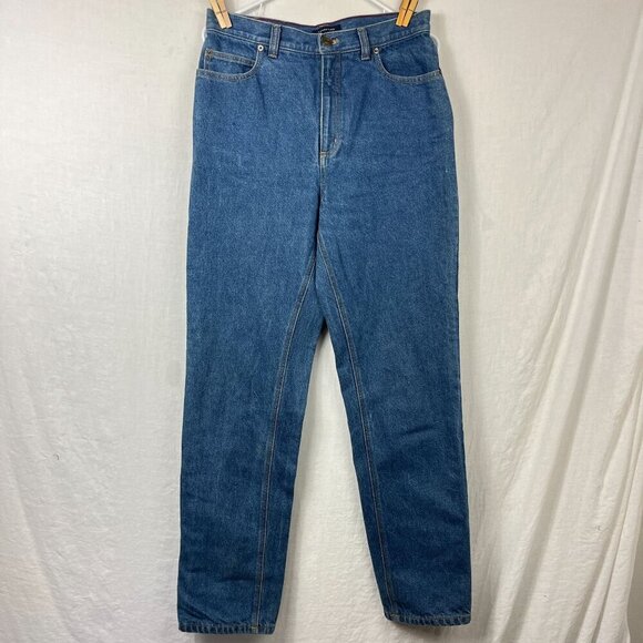 Lands End High Waist Flannel Lined Mom Jeans Womens 31x33 Cottage 90s No Stretch - Picture 3 of 15